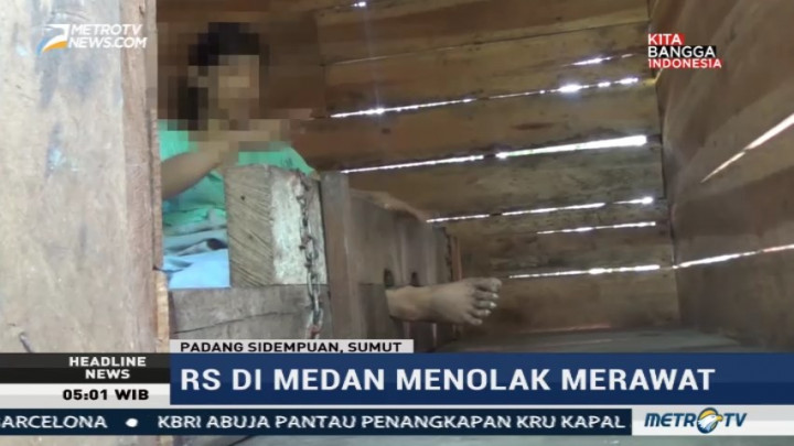 Hilang Ingatan, Seorang Gadis di Tapanuli Selatan Dipasung