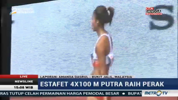 Tim Estafet Putra Indonesia Raih Medali Perak