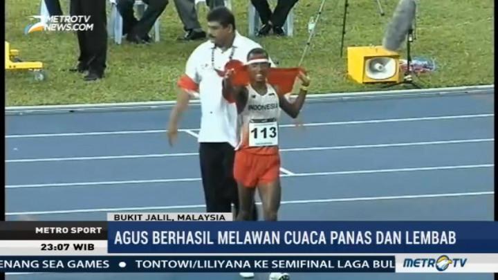 Pelari Agus Prayogo Sukses Rebut Emas
