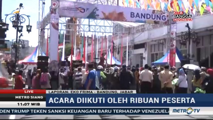 Jalan Asia Afrika Mulai Ramai Jelang Karnaval Kemerdekaan 2017