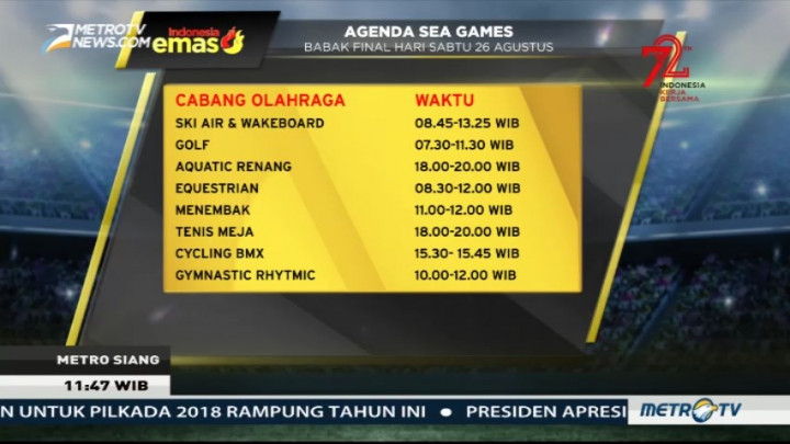 Jadwal Perebutan Emas SEA Games Hari Ini