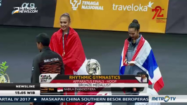 Nabila Raih 2 Perunggu Senam Ritmik