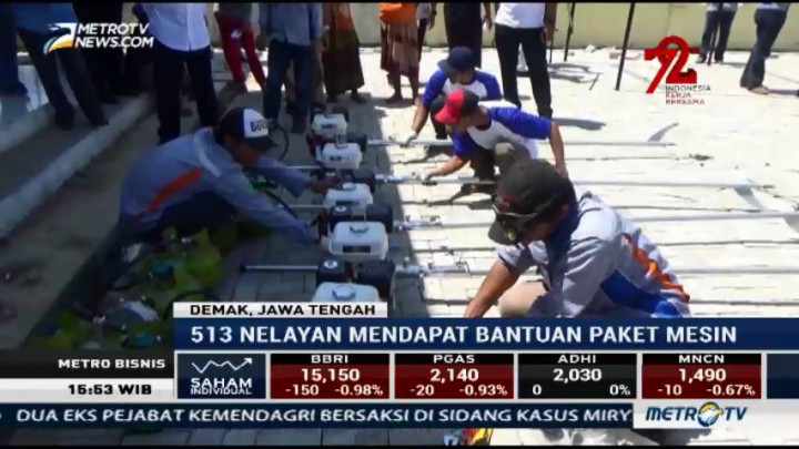 Nelayan Demak Dapat Bantuan Mesin Motor Tempel
