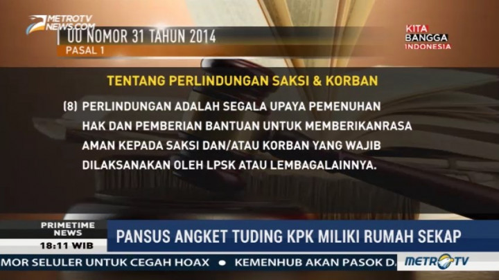 Pansus Angket Tuding KPK Miliki Rumah Sekap untuk Saksi