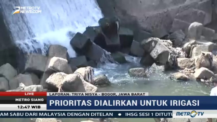 Debit Air di Bendung Katulampa Turun Drastis