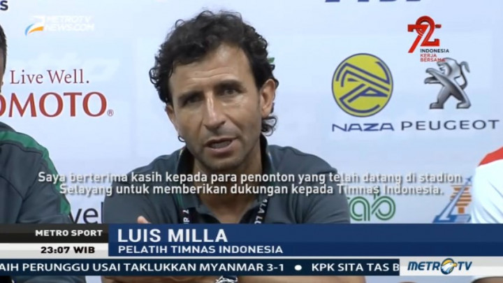 Luis Milla Bangga dengan Performa Timnas U-22