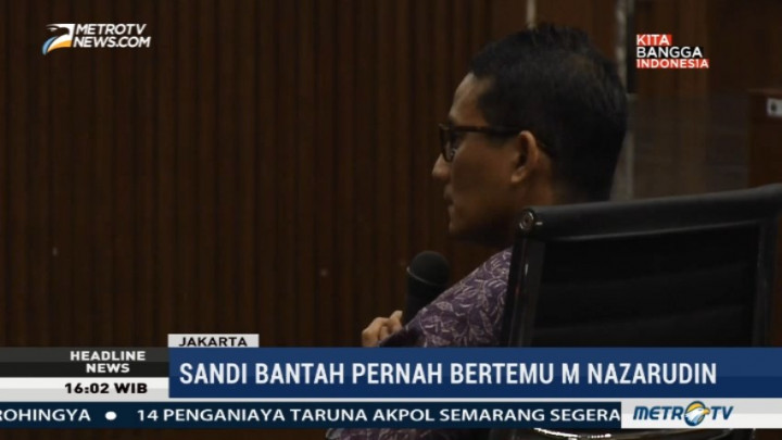 Sandiaga Bantah Bertemu Nazaruddin dan Anas