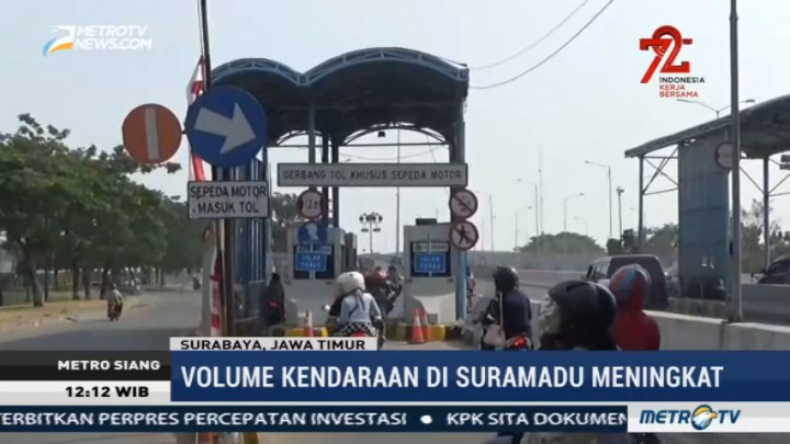 Volume Kendaraan di Suramadu Meningkat