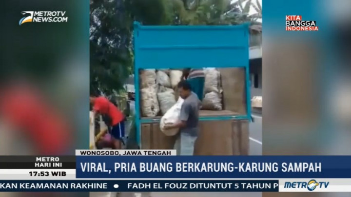 Aksi Pembuangan Berkarung-karung Sampah di Wonosobo Jadi Viral