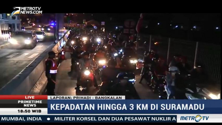 Tradisi Toron, Kemacetan Terjadi di Jalur Suramadu