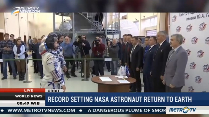 Record Setting NASA Astronaut Return to Earth