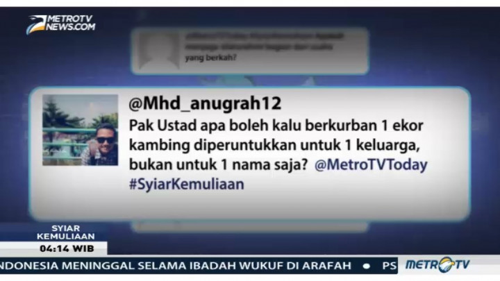 Syiar Kemuliaan: Keutamaan Berkurban (2)