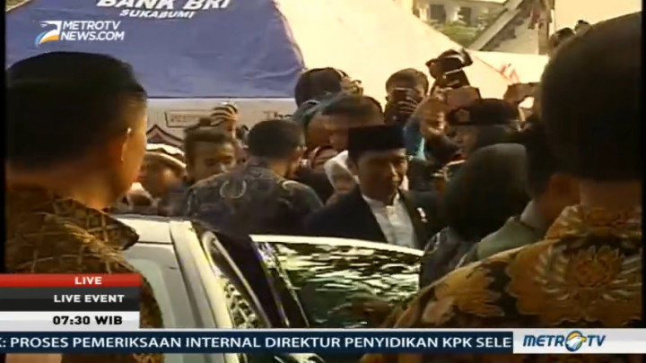 Usai Salat Id, Warga Sukabumi Kerumuni Presiden