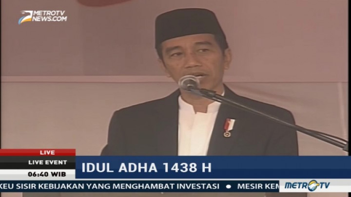 Pesan Jokowi di Hari Raya Iduladha