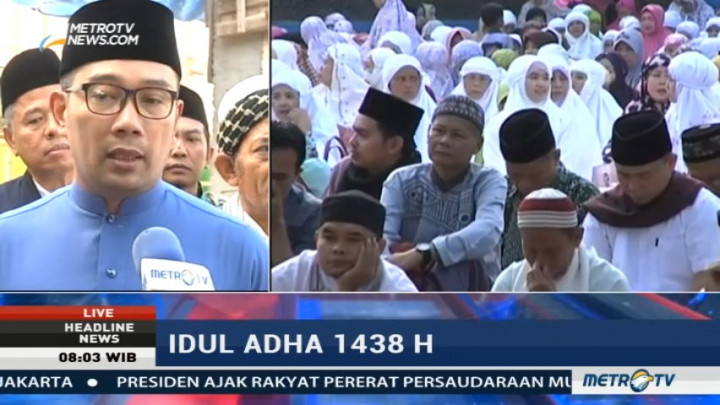 Ridwan Kamil Rayakan Iduladha di Pelabuhan Ratu
