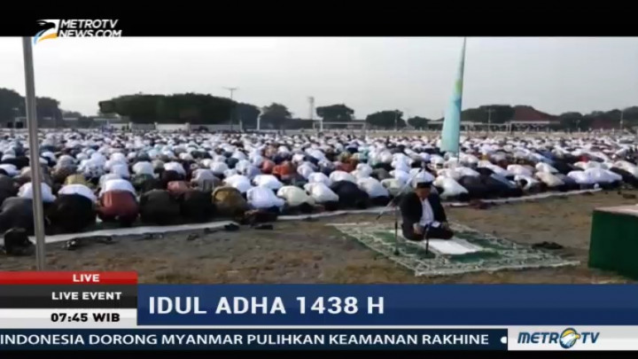 Suasana Salat Id di Alun-alun Utara Yogyakarta