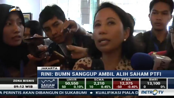 Menteri Rini: <i>Holding</i> BUMN Mampu Ambil Divestasi Saham Freeport