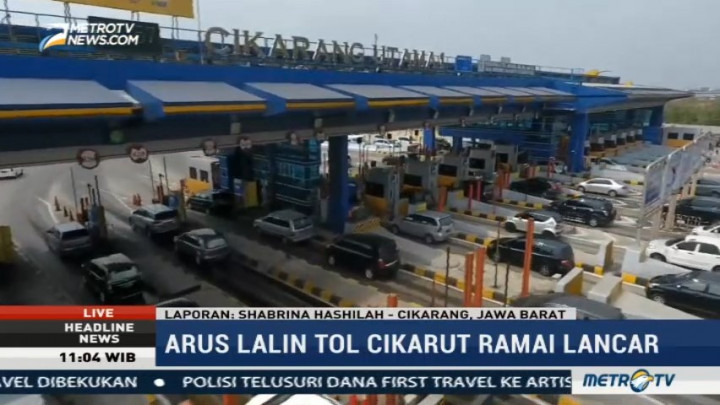 Arus Lalu Lintas di Cikarang Utama Ramai Lancar