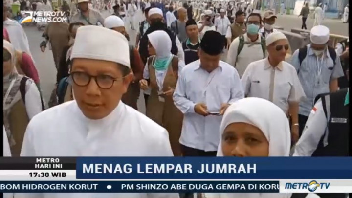 Menag Jalan Kaki dari Kantor Daker Mekkah ke Mina