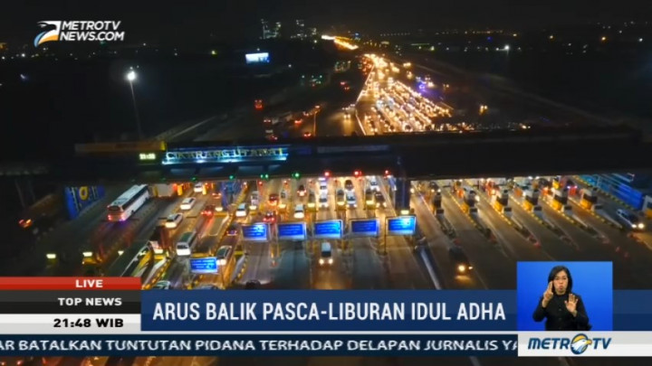 Arus Balik, GT Cikarang Utama Ramai Lancar