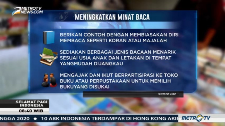 Tips Meningkatkan Minat Baca Anak