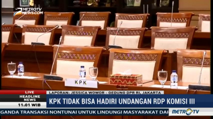 Pimpinan KPK Tak Hadir, Rapat Komisi III Ditunda