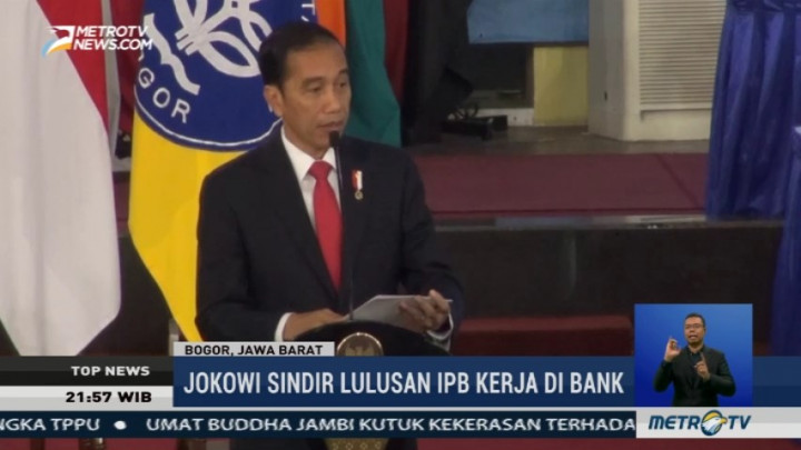 Jokowi Sindir Lulusan IPB Kerja di Bank