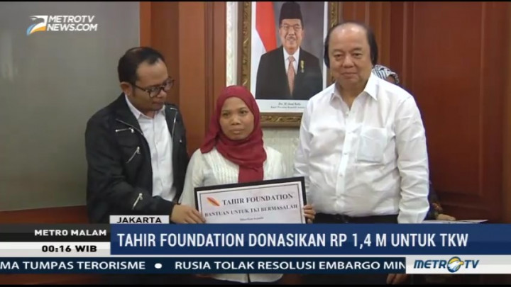 Tahir Foundation Donasikan Rp1,4 M untuk TKI Terlantar di Yordania