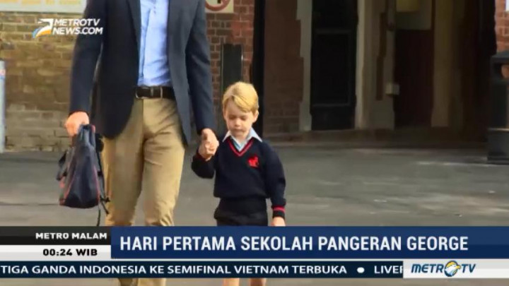 Lucunya Pangeran George di Hari Pertama Sekolah