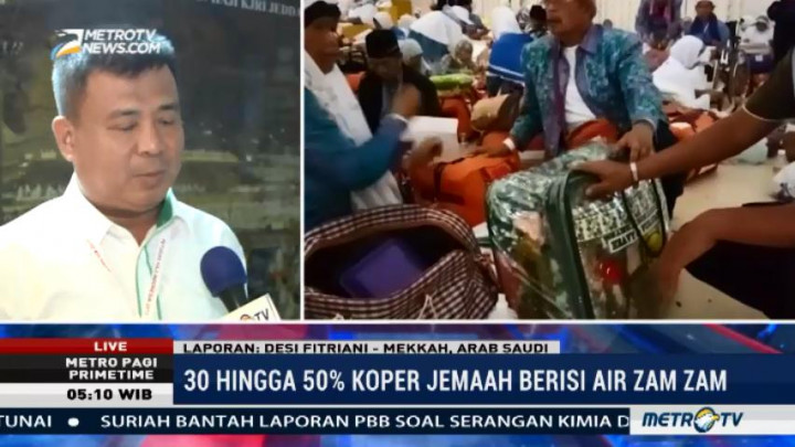 Jemaah Diimbau Tak Masukkan Air Zamzam ke Koper Sejak Sebelum Wukuf