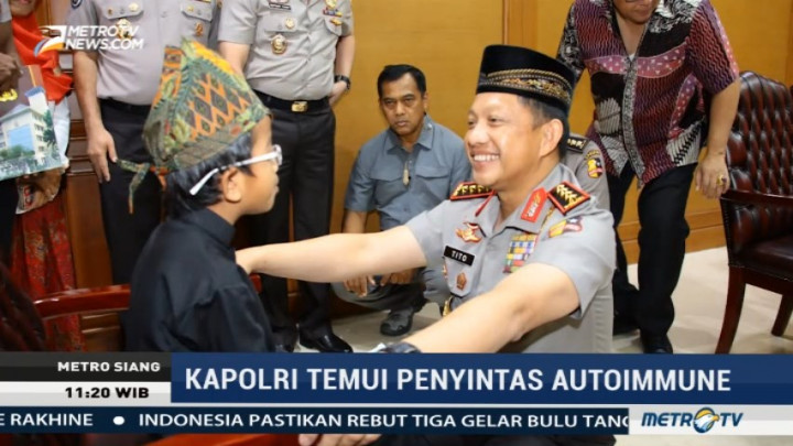 Kapolri Temui Bocah Penderita Autoimun