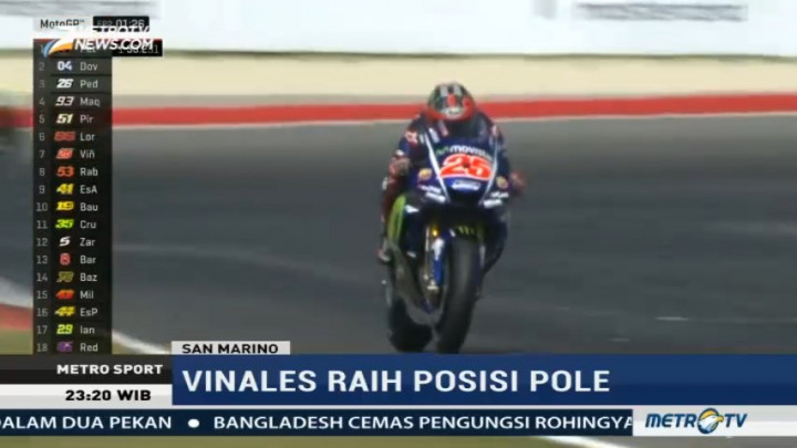 Maverick Vinales Sukses Rebut Pole Position