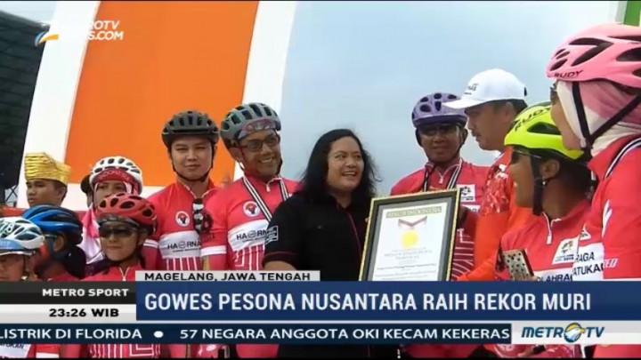 Gowes Pesona Nusantara 2017 Raih Rekor MURI