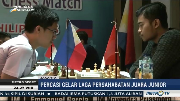Percasi Gelar Laga Persahabatan Juara Junior Catur Indonesia vs Filipina