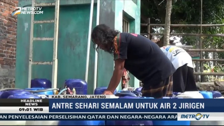 Kemarau, Warga Kabupaten Semarang Antre Semalaman untuk Air Bersih