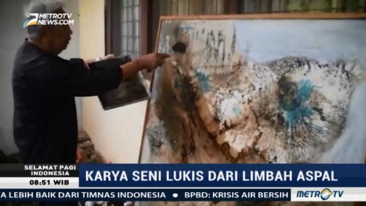 Karya Seni Lukis dari Limbah Aspal