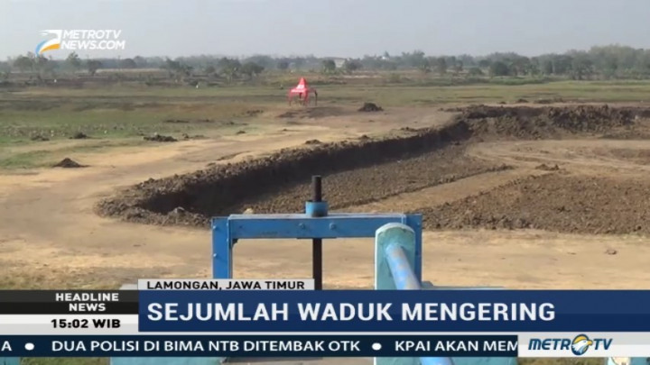 Sejumlah Waduk di Lamongan Mengering