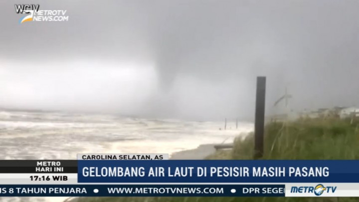 Pascabadai Irma, Gelombang Air Laut di Carolina Selatan Masih Pasang