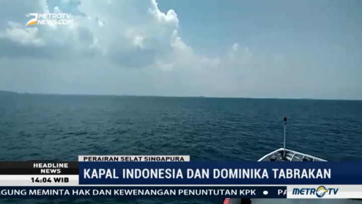 Kapal Indonesia dan Dominika Tabrakan di Singapura, 5 ABK Hilang