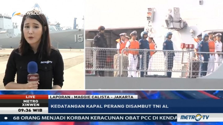 Kapal Militer Tiongkok Bersandar di Jakarta