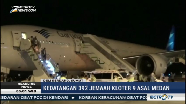 Jemaah Haji Kloter 9 Medan Tiba di Tanah Air