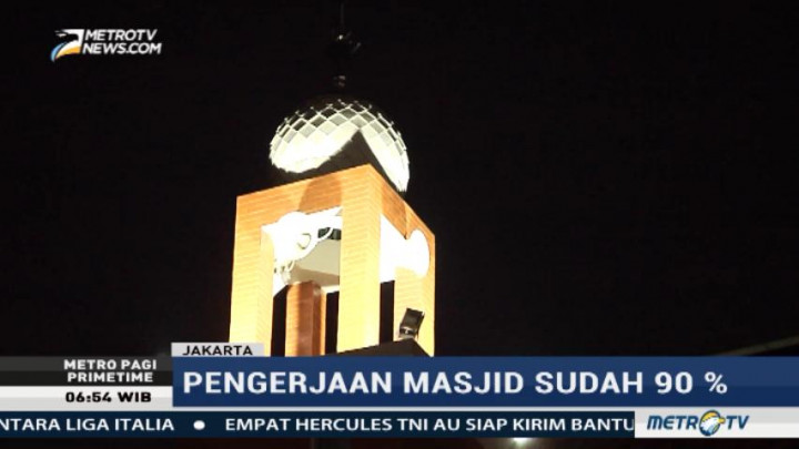 Pengerjaan Masjid Jami Al-Mubarokah di Kalijodo Sudah 90%