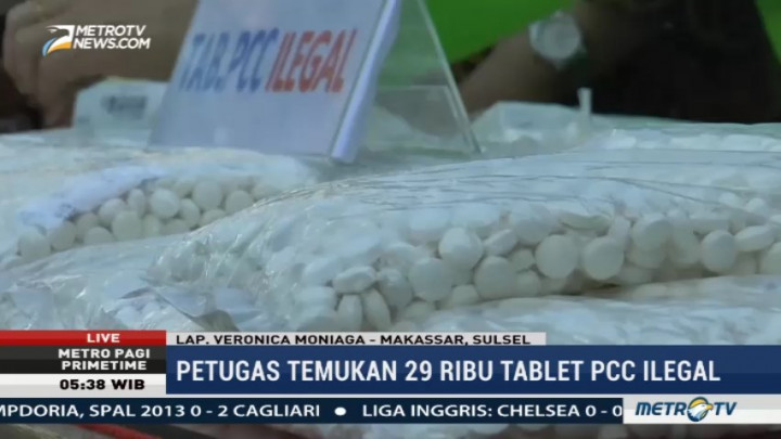 BBPOM Sumsel Temukan 29 Ribu Pil PCC di Makassar