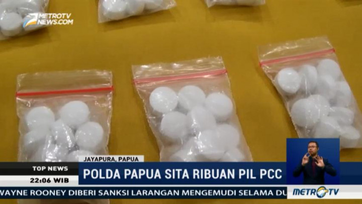 Polda Papua Sita Ribuan Pil PCC Siap Edar