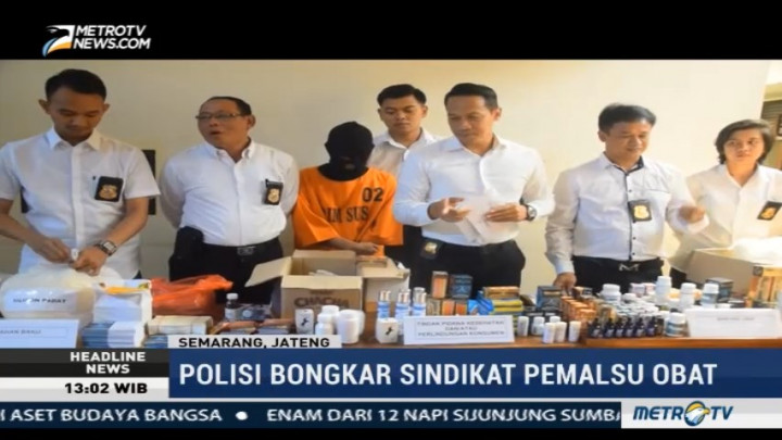 Polisi Bongkar Sindikat Pemalsu Obat di Jepara