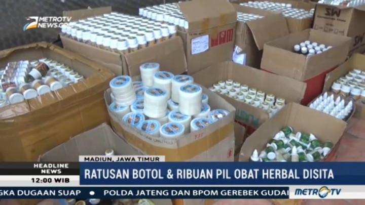 Polisi Gerebek Industri Rumahan Obat Tradisional Tanpa Izin Edar