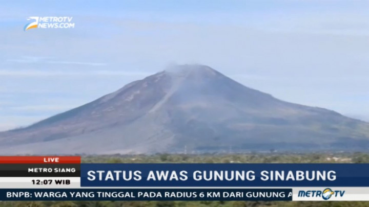 Aktivitas Gunung Sinabung Masih Tinggi