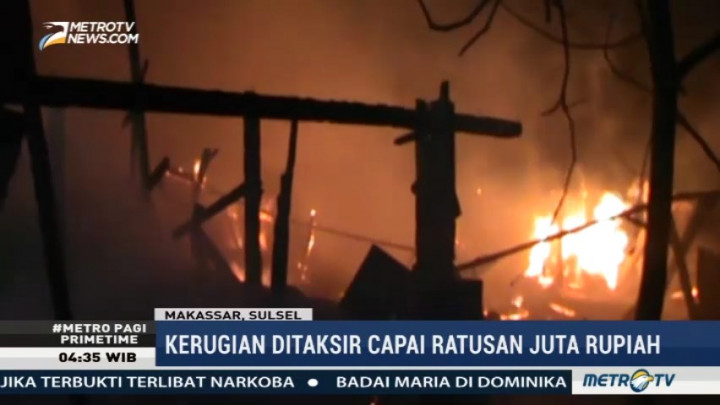 Rumah dan Gudang Mebel di Makassar Terbakar