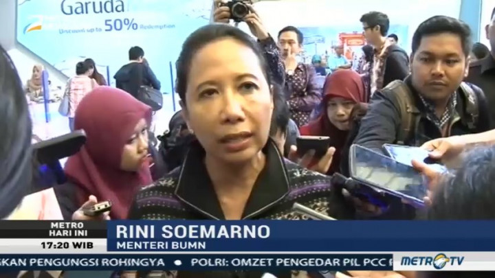 Menteri BUMN Tinjau Garuda Indonesia Travel Fair