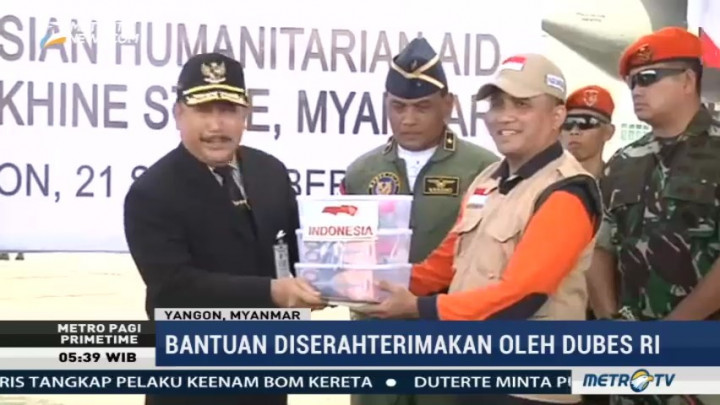 Bantuan Kemanusiaan RI untuk Rohingya Tiba di Myanmar